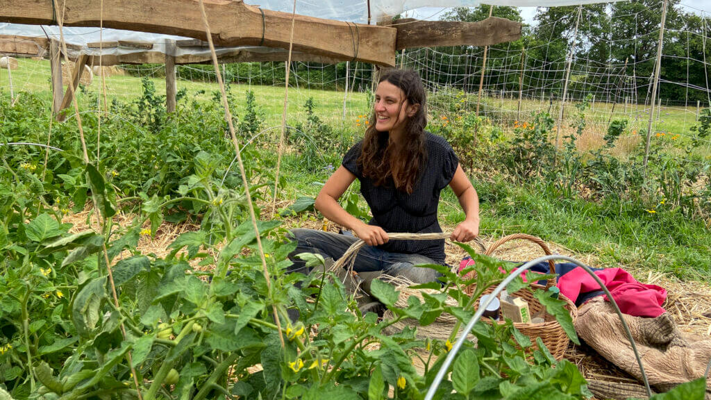 Hélène dans les champs