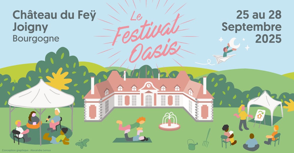 Festival Oasis 25-28 septembre 2025. Château du Feÿ Joigny Bourgogne