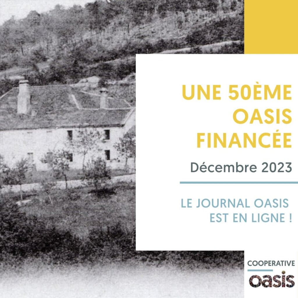 Une 50ème oasis financée - Journal Oasis Décembre 2023