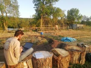 Le jardin en construction