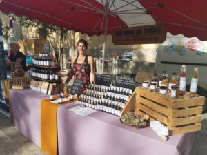 Vente de produits au marché