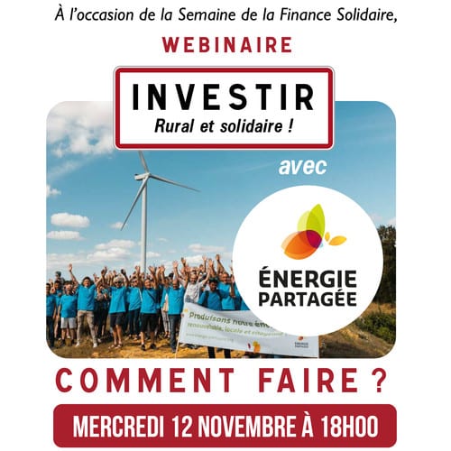 Webinaire Investir rural et solidaire avec Énergie Partagée