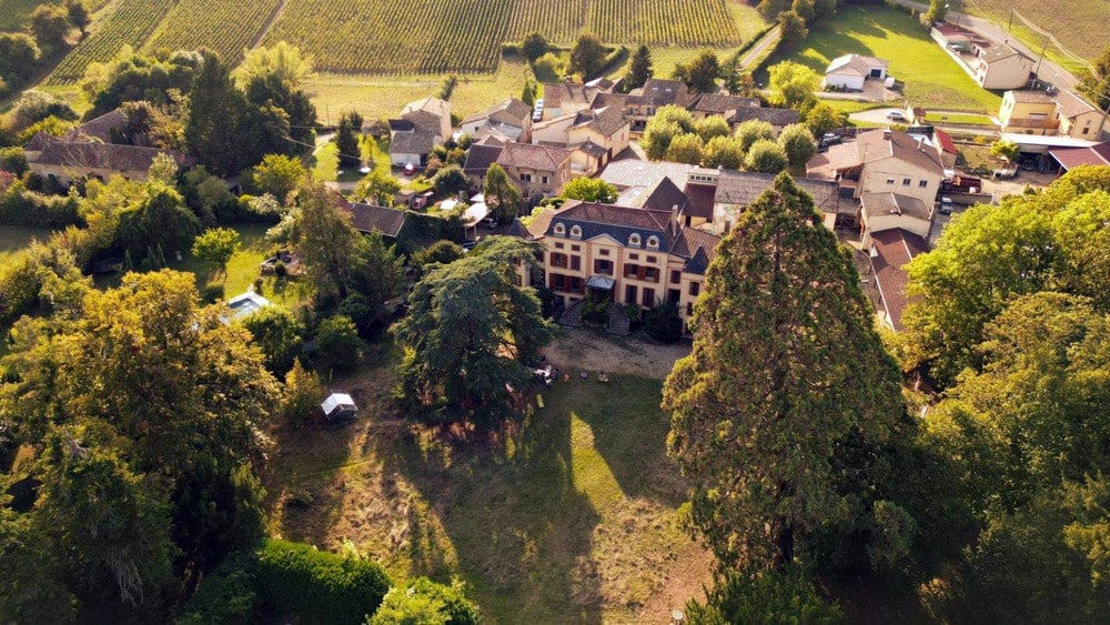 Vue aérienne du Château de Montlaville