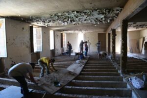 Durant les travaux de rénovation