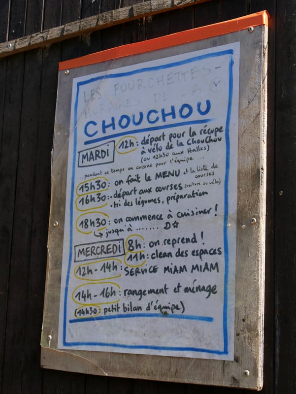Le menu du Chouchou